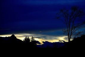 dark sky landscape