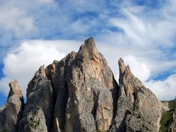 dolomites mountain top rock view