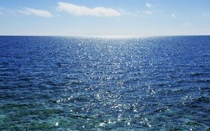 blue sea horizon peaceful view