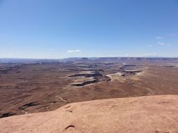 panoramic view of the canyon in the valley in Moab