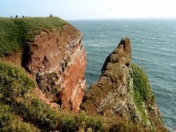 Cliffs near the North Sea in Helgoland