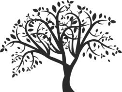 silhouette of the tree of life drawing