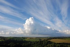 clouds under the sky in england