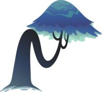 artwork of long tree trunk