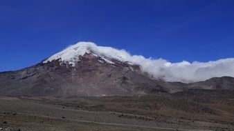 chimborazo volcano view, ecuador