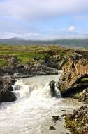 rough river landscape among the stones