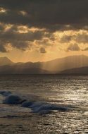 scenic Coast at sunset, spain, Mallorca