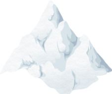 snowy mountain peak, drawing