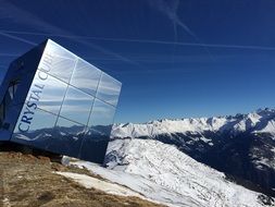 crystal cube in the Alps, Austria