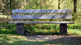 wooden bench in a park