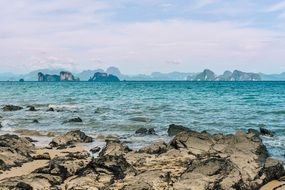 distant rocky coast