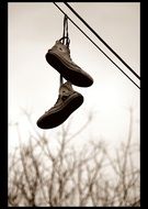Shoes on the wire
