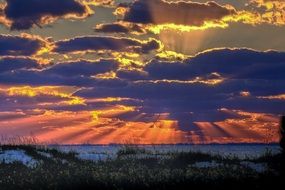 colorful sunset over Cape San Blas, Florida