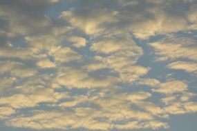 white gentle clouds in sky