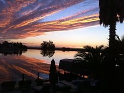 scenic california at sunset