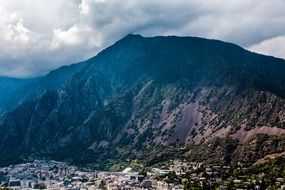 village in a mountain valley