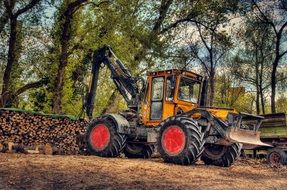 orange tractor agriculture