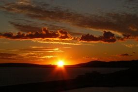 still orange sunset