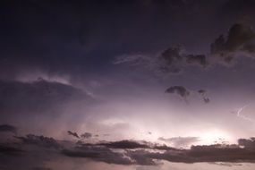 dark sky in thunderstorm