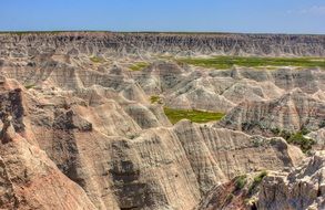 badlands national park rocky formations landscape