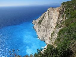 sea view from rocky shore, greece