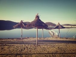 beach at the lake in Poland