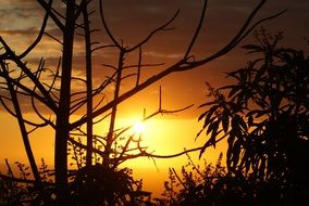 sunset on reunion island