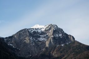 mountain alpine peak sky view, austria