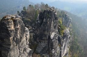 scenic elbe sandstone mountains in Switzerland