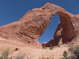 Corona Arch is a natural sandstone arch near Moab