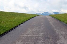 flat asphalt road