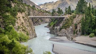 bridge mountain river