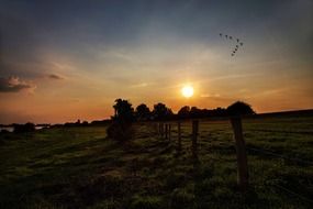 sunset evening sky hdr