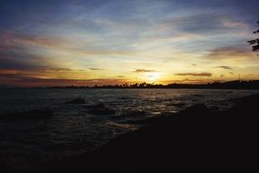 calm sunset on the ocean
