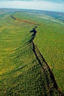 ridge on green mountain in australia