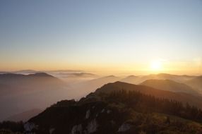 Hochlantsch mountain in the sea of fog