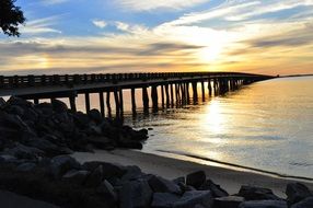 beach at sunset