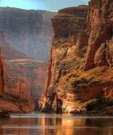 river among the rocks in the Grand Canyon