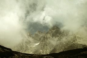 thick fog over the ridge