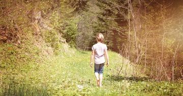 Little girl in the nature
