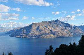 mountain lake in new zealand