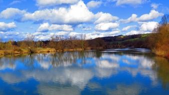 Lake in the Switzerland in february