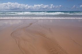 idyll beach on sea coast on a sunny day