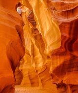 Beautiful landscape of colorful Antelope Canyon in Utah, USA