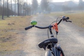 bike parked on the road