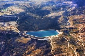 amazing lake spain plane view