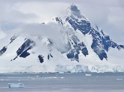 landscape of antarctica iced mountains