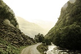 mountains road landscape