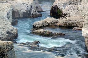 cascading creek in the mountains