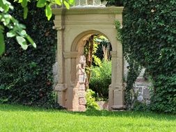 arch among the vines in the park